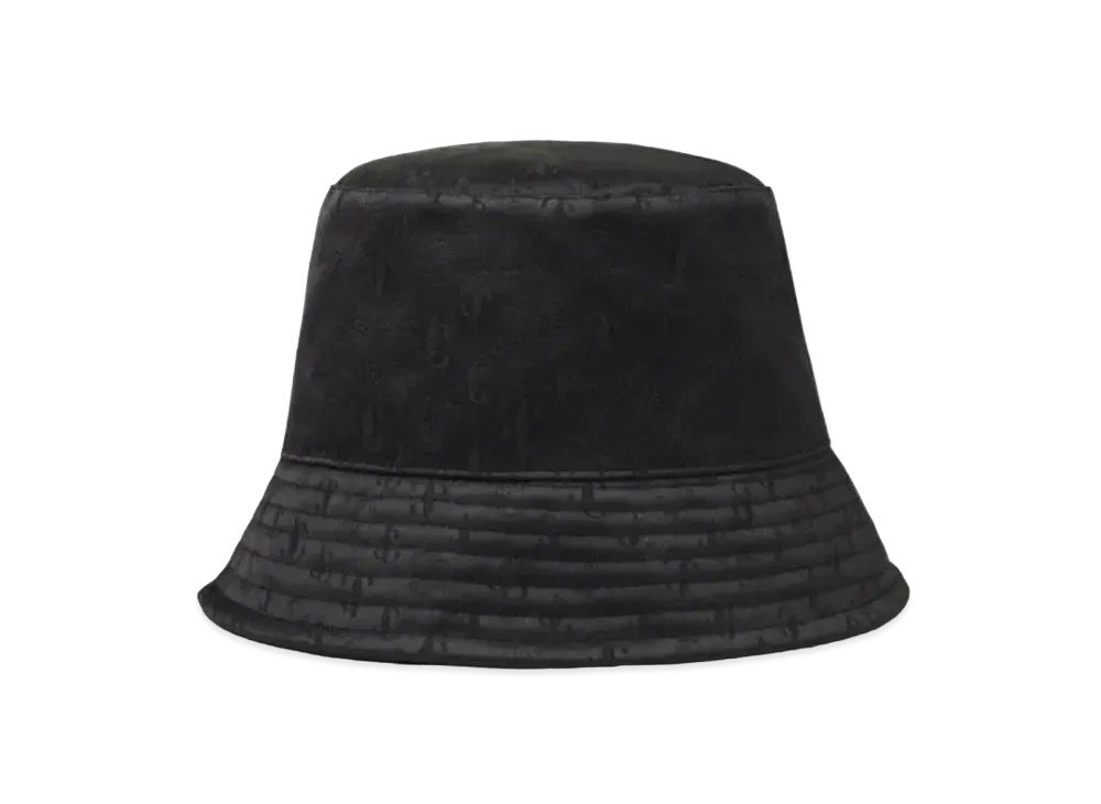 Jimmy Choo Renata Cotton And Silk JC Monogram-Jacquard Bucket Hat "Black"