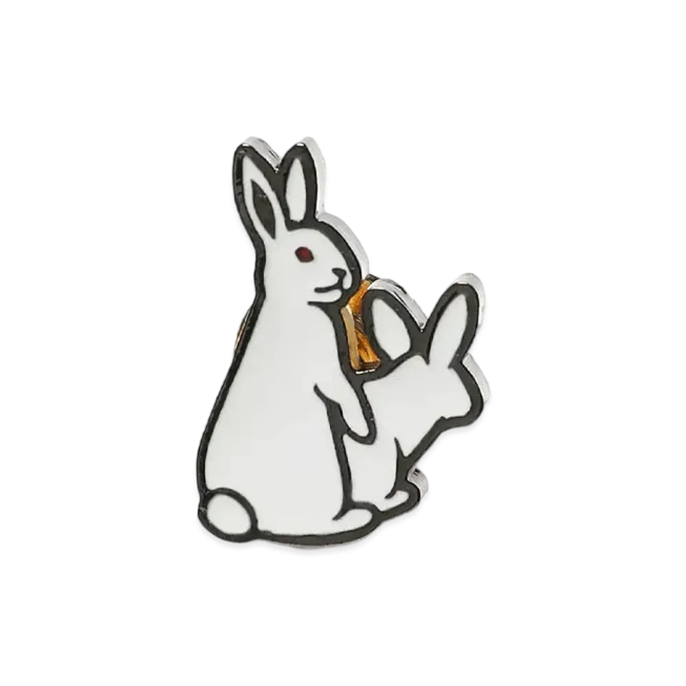 FR2 Fxxking Rabbits Pin "White"