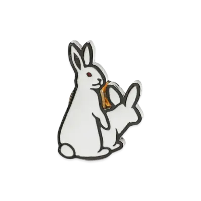 FR2 Fxxking Rabbits Pin "White"