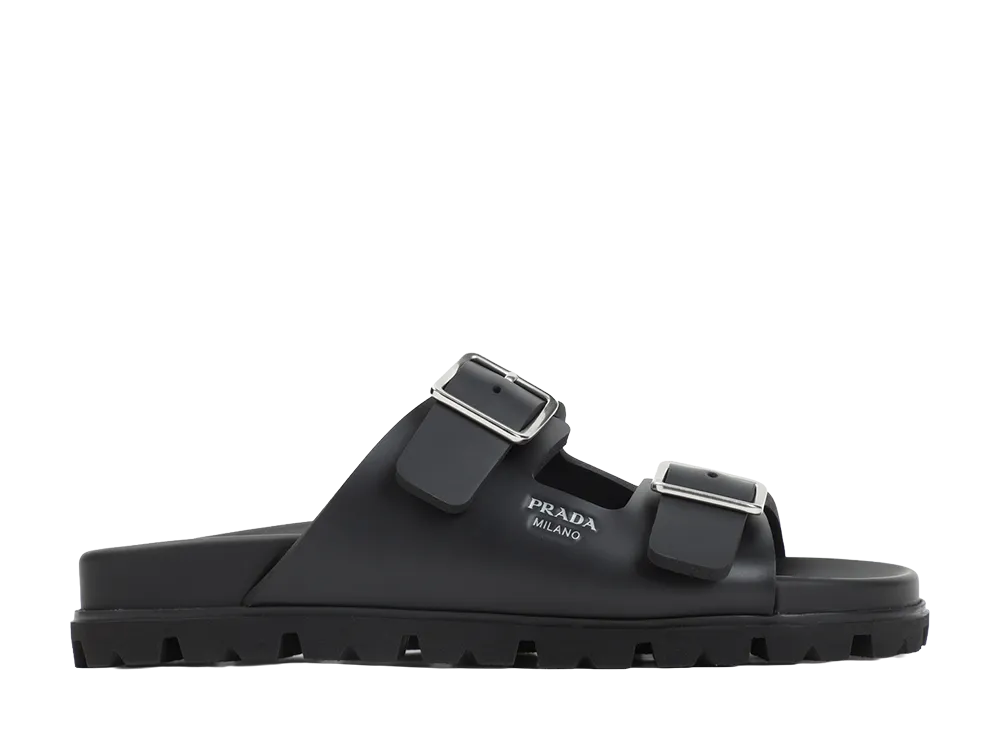 PRADA Women's Rubber Slides "Black"