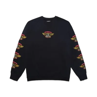 MAYO JESUS SKULL Embroidery Crew neck "BLACK"