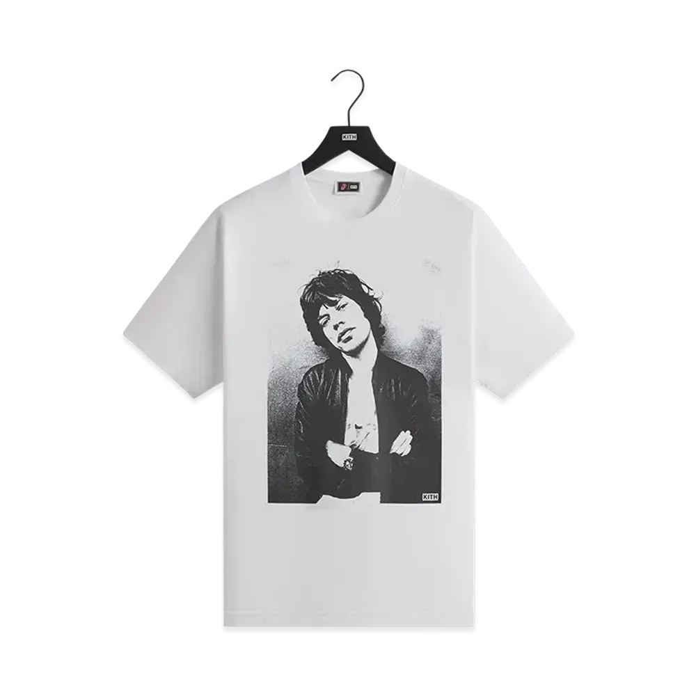 Kith x The Rolling Stones Mick Photo Vintage Tee "White"