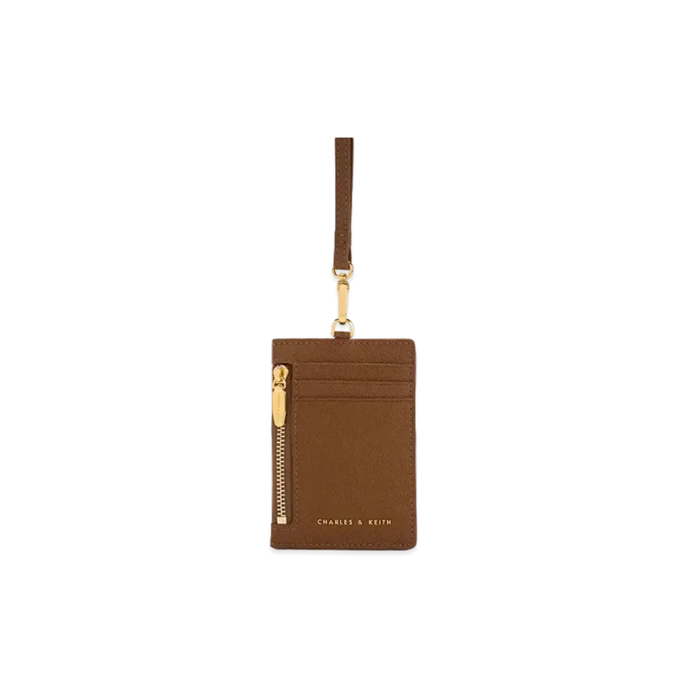 CHARLES & KEITH Side Zip Card Holder "Chocolate"