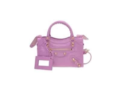 BALENCIAGA Lambskin Handbag "Purple"