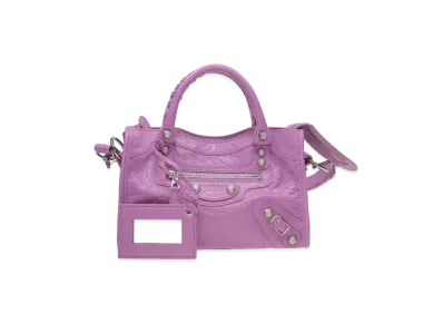 BALENCIAGA Handbag Lambskin "Purple"