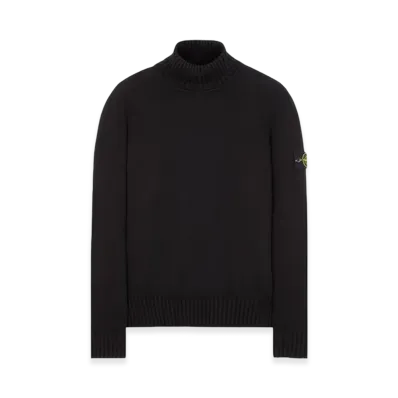Stone Island 505A2 Winter Cotton Turtleneck Knit - 23FW "Black"
