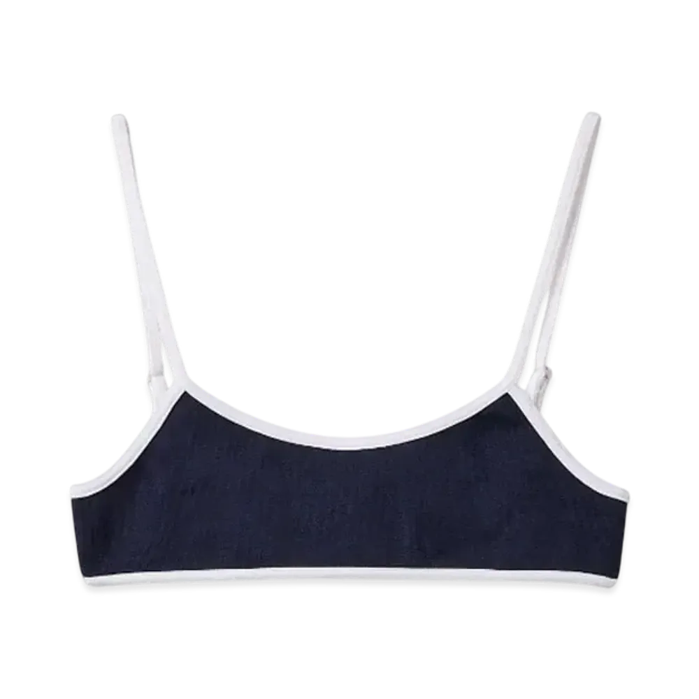 MIUMIU Women's Technical Knit Swimsuit "Navy/White"