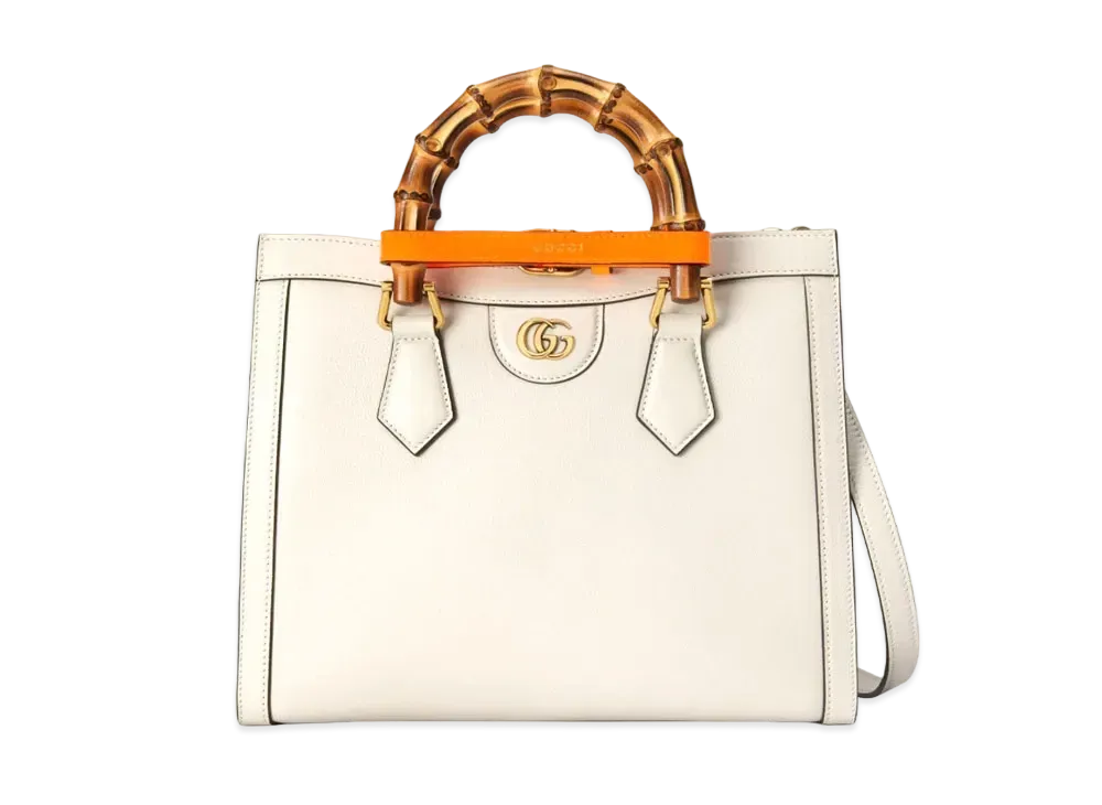 GUCCI Diana Small Tote Bag "White"