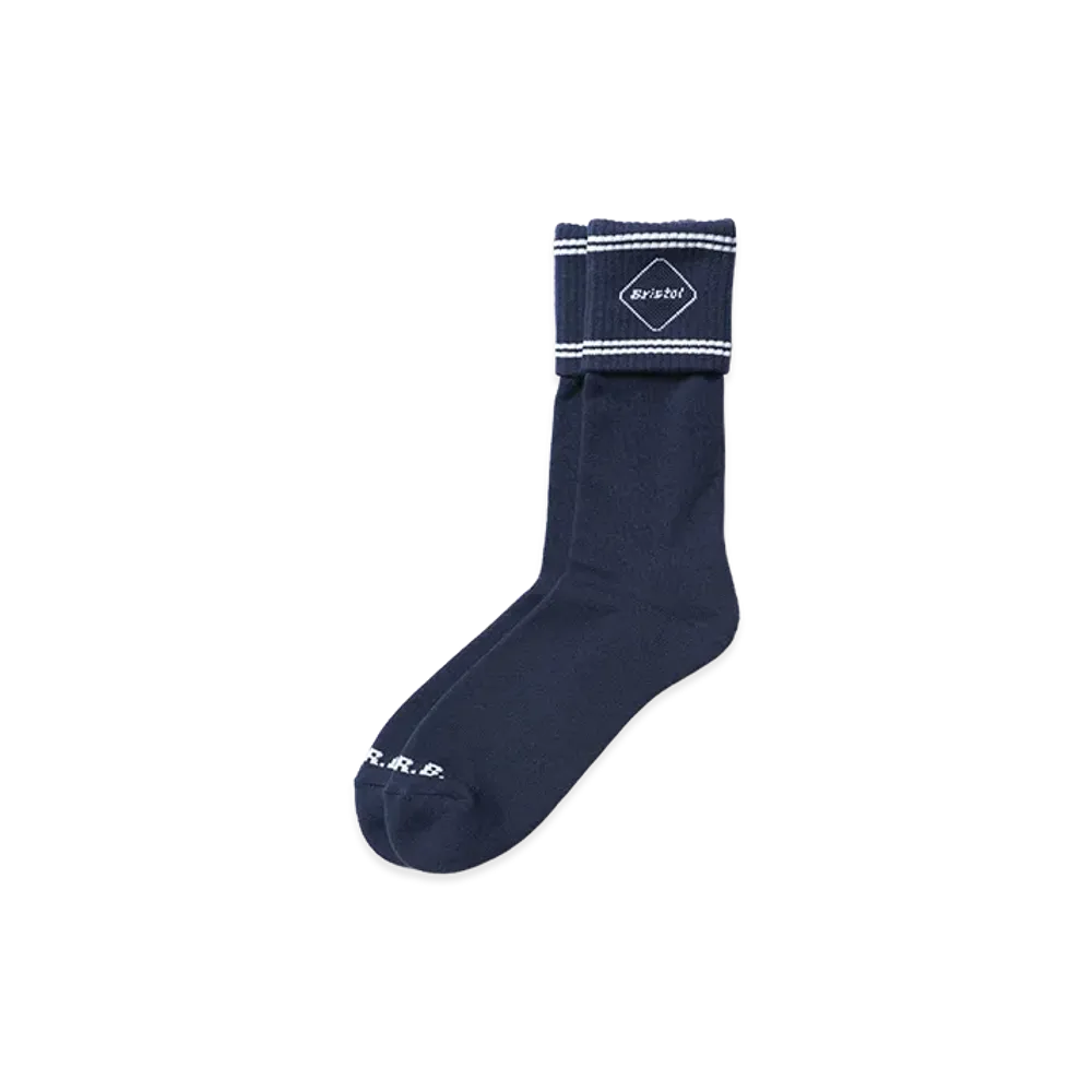 F.C.Real Bristol Emblem Cuff Socks "Navy"