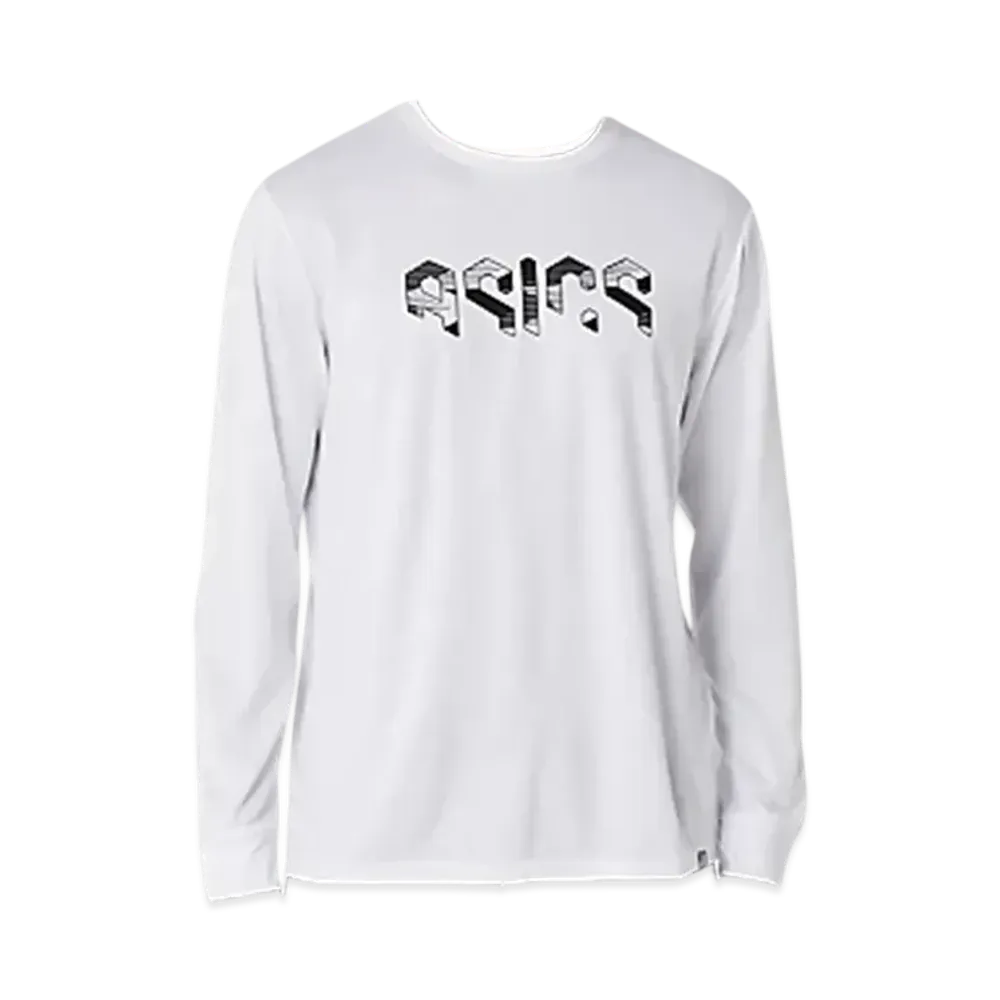Asics Hex Graphic Dry Long Sleeve Shirt "Brilliant White/Performance Black"