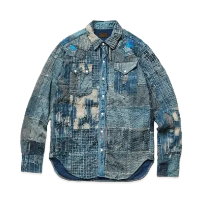 KAPITAL NORA x KAYABORO WESTERN SHIRT "Indigo"