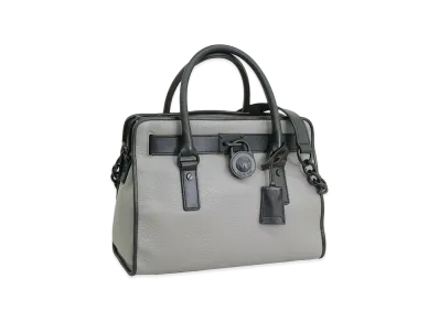 MICHAEL KORS Women's Hmltn French Binding EW Satchel "Grey"