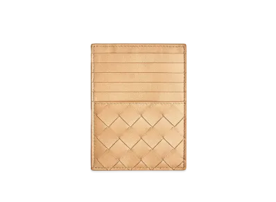 Bottega Veneta Zipped Card Holder "Almond"