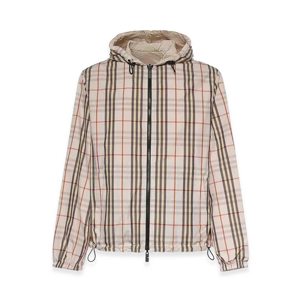 Burberry Check Reversible Hooded Jacket "Beige"