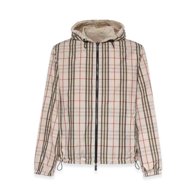 Burberry Check Reversible Hooded Jacket "Beige"
