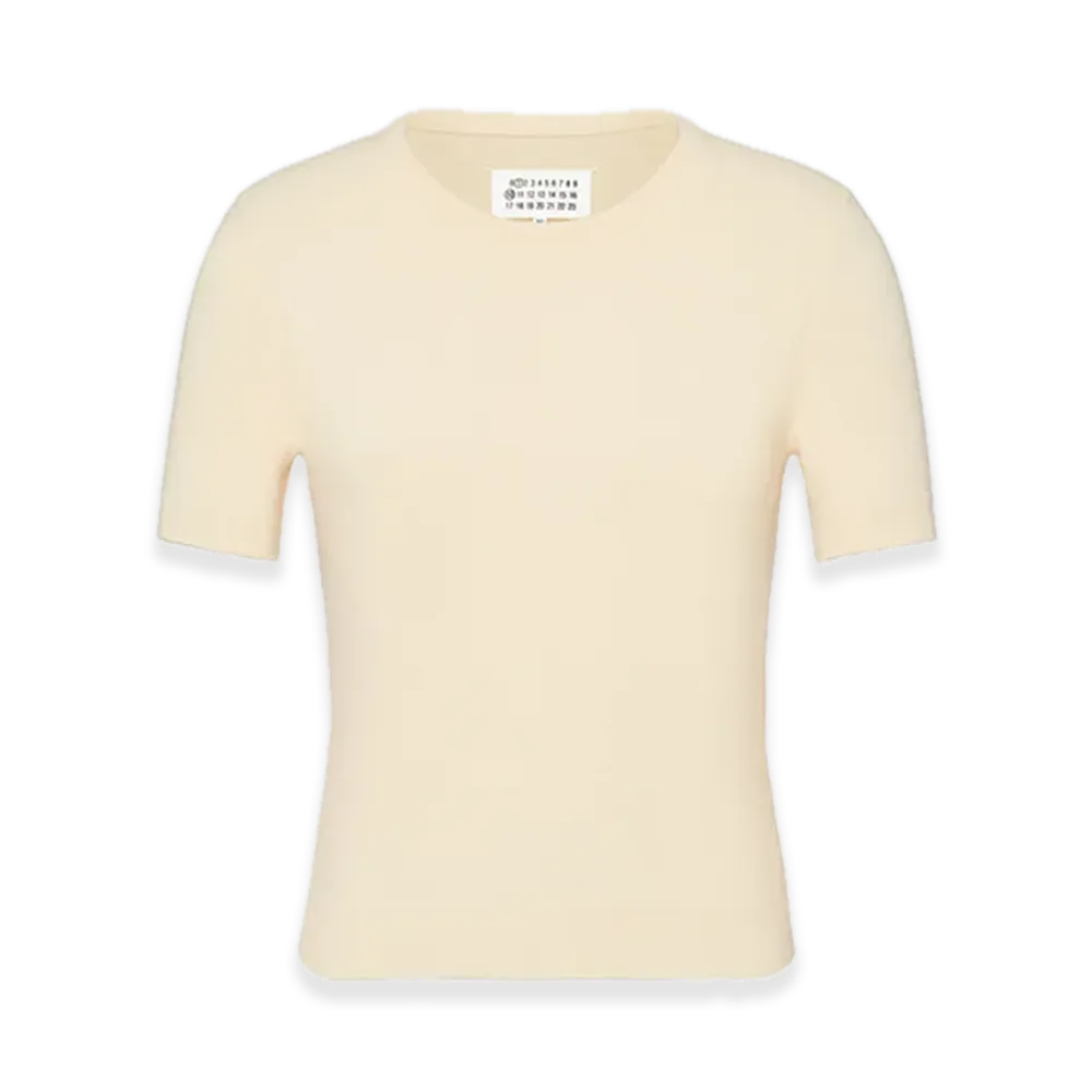 Maison Margiela Crew Neck Knit Top "Cream"