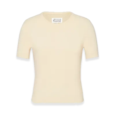 Maison Margiela Crew Neck Knit Top "Cream"