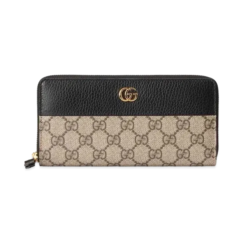 GUCCI GG Marmont Zip Around Wallet "Black"