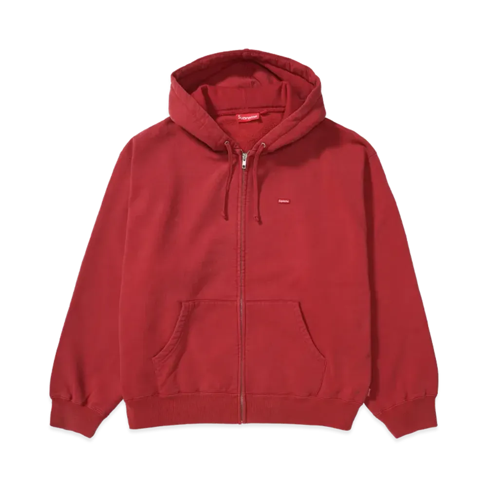 Supreme Small Box Zip Up Hooded Sweatshirt "Dark Red"