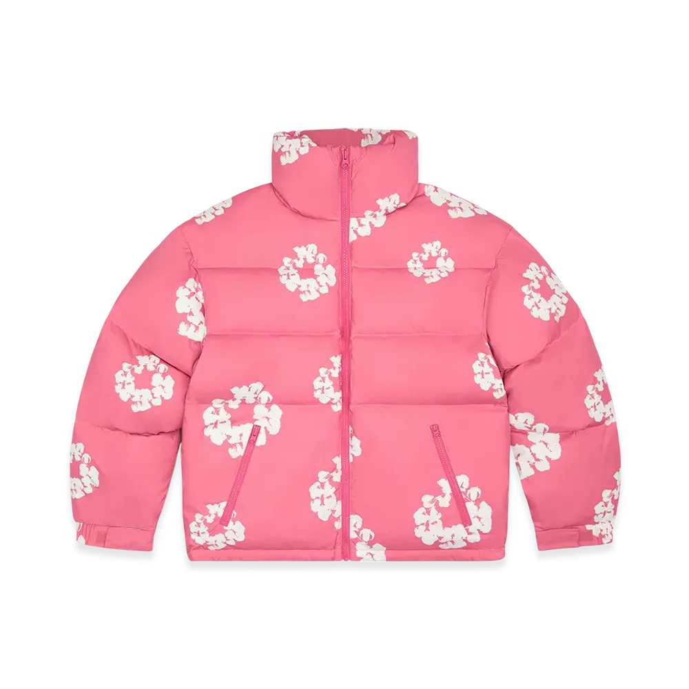 DENIM TEARS Cotton Wreath Puffer Jacket "Pink"