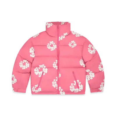DENIM TEARS Cotton Wreath Puffer Jacket "Pink"