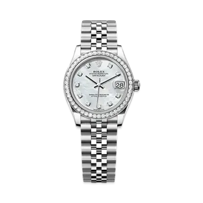 ROLEX Datejust 31 Oystersteel & White Gold Diamonds "White"