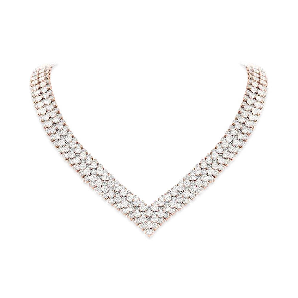 Van Cleef & Arpels A Cheval transformable necklace 5 rows "18K Rose gold/Diamond"