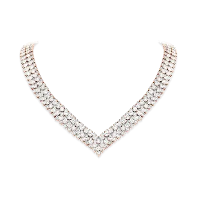 Van Cleef & Arpels A Cheval transformable necklace 5 rows "18K Rose gold/Diamond"