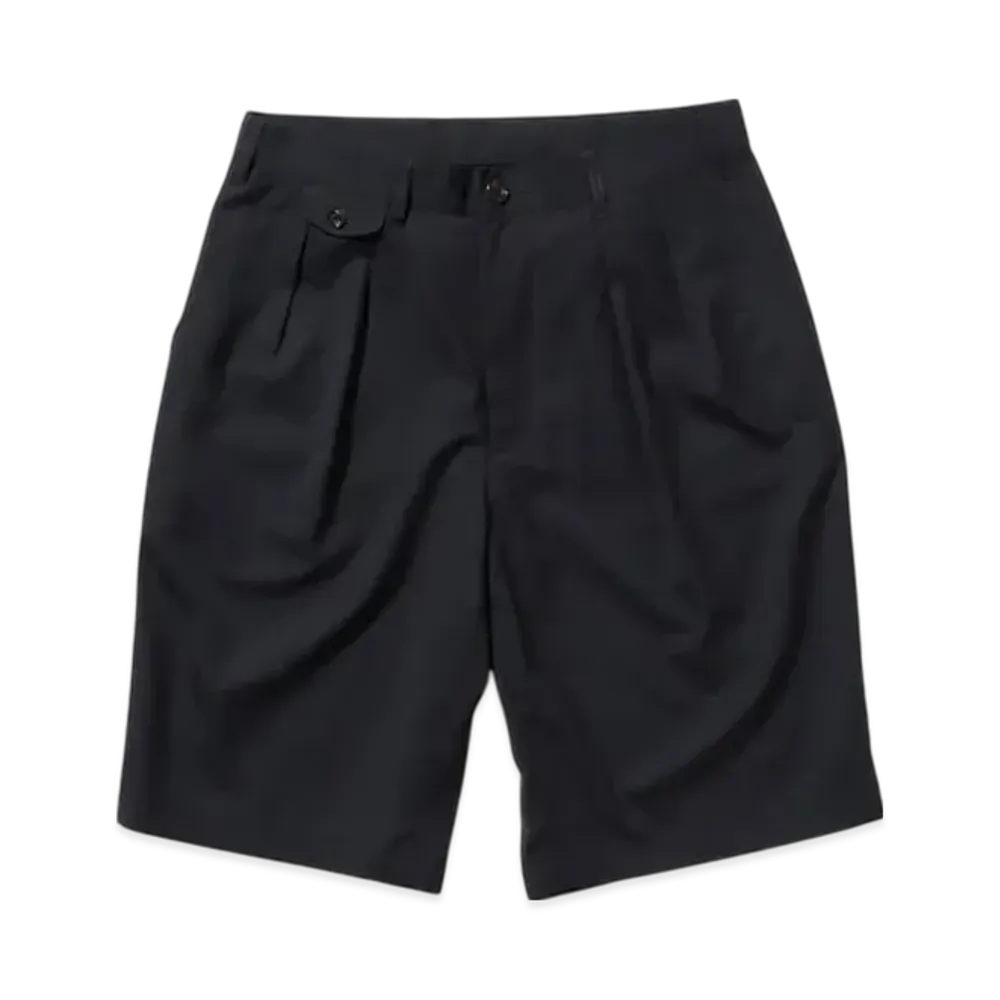 BEAMS 2 Pleats Shorts Wool Tropical "Navy"