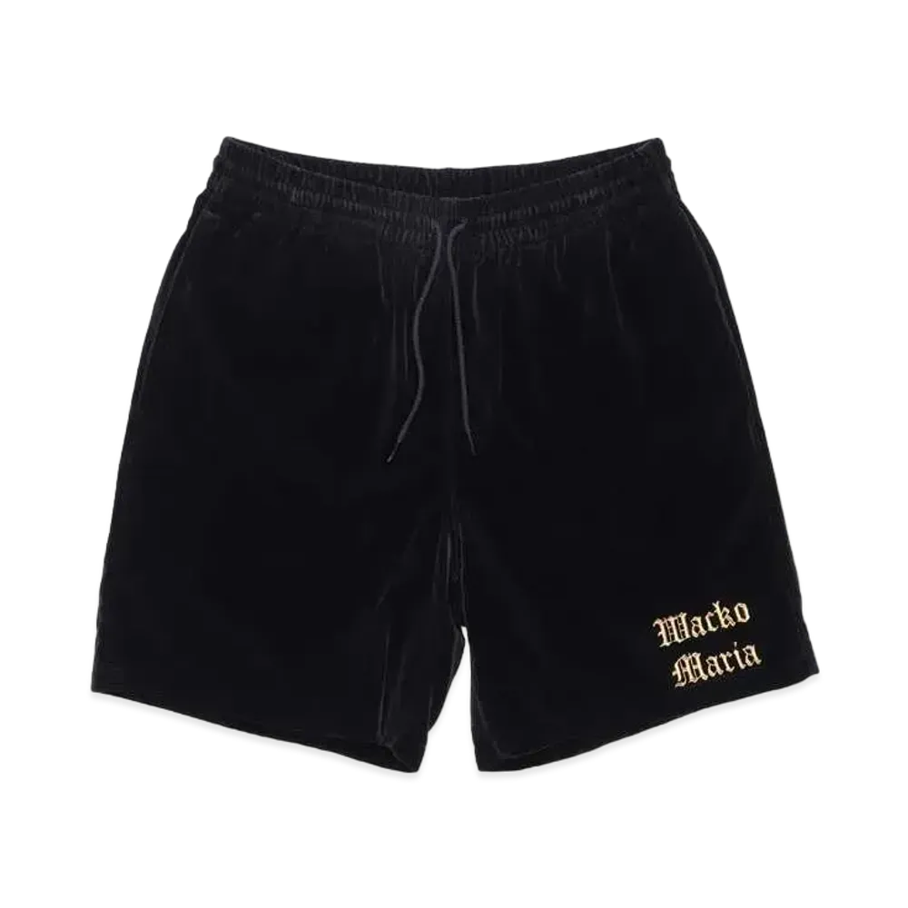 WACKO MARIA VELVET SHORTS "Black"