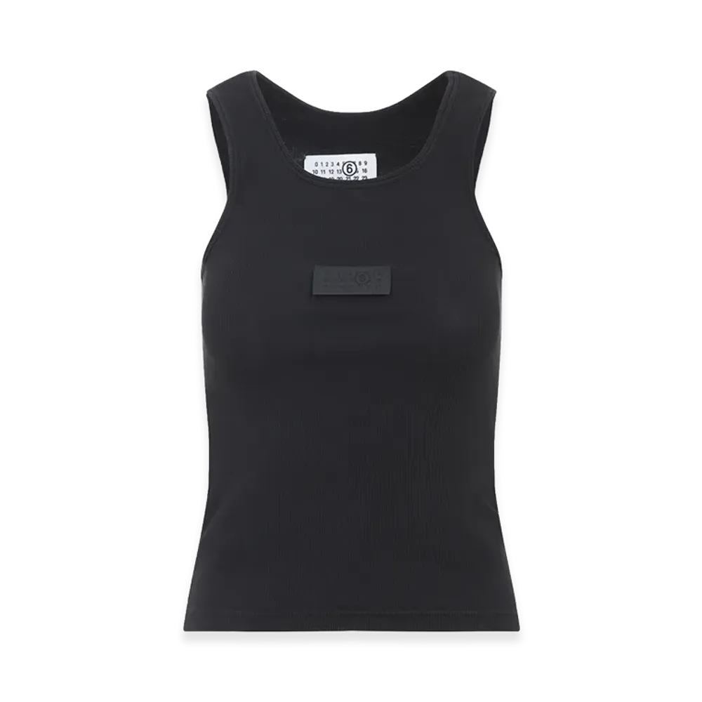MM6 Maison Margiela Women's Numeric Signature Tank Top "Black"