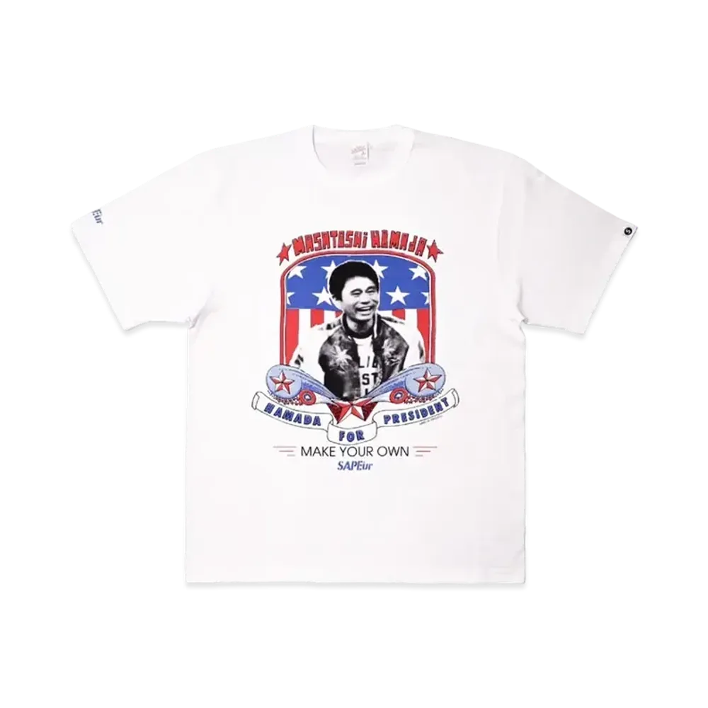 SAPEur x MASATOSHI HAMADA Kids Hamada for President S/S Tee "White"