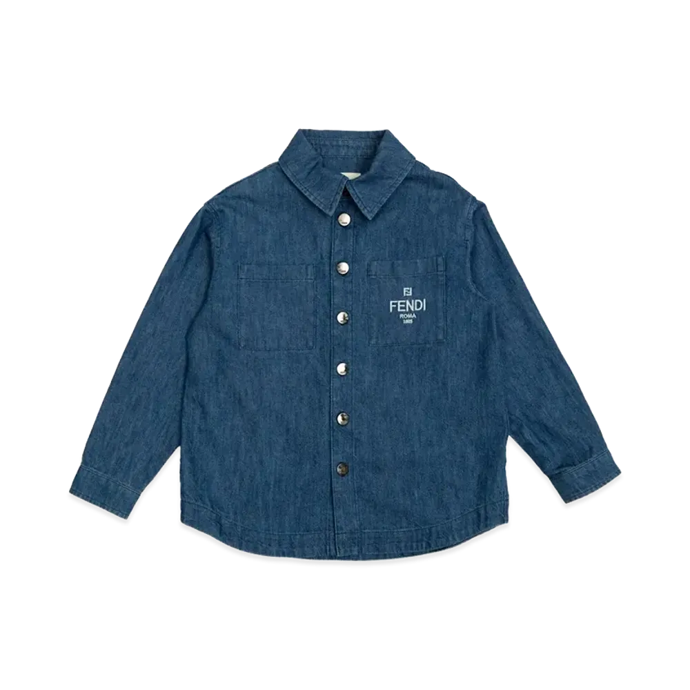 FENDI Kids Camicia Denim Junior "Blue"