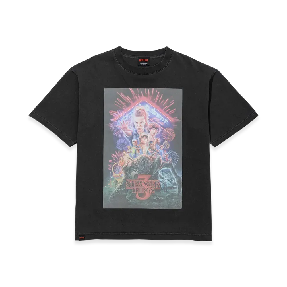 Netflix Stranger Things x V.A. Pigment S3 Tee "Black"