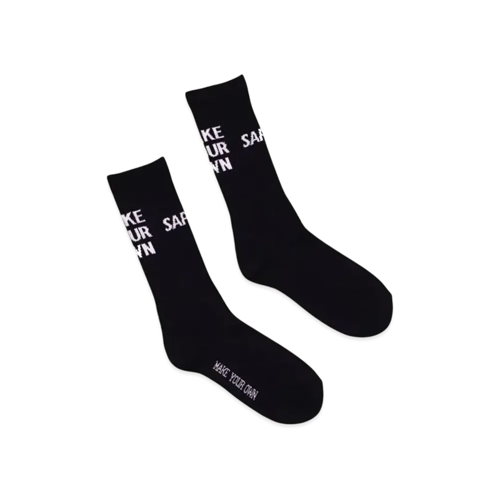 SAPEur Crew Socks Make Your Own "Black"