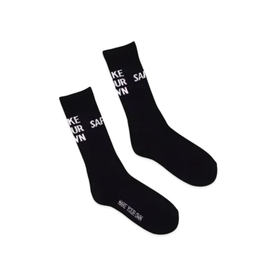 SAPEur Crew Socks Make Your Own "Black"