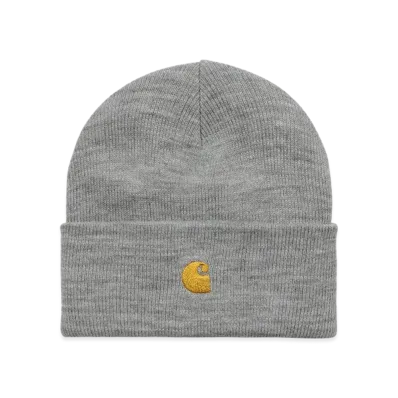 Carhartt WIP Chase Beanie "Grey Heather/Gold"