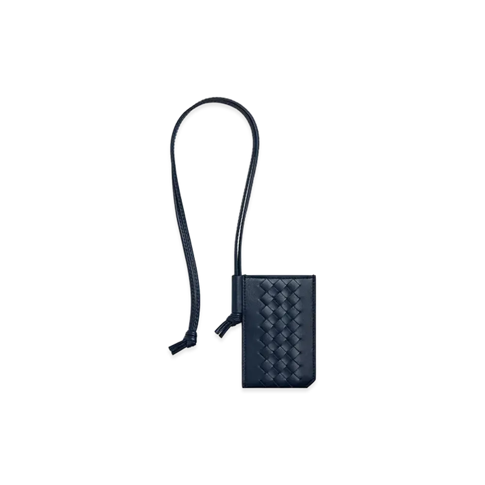 Bottega Veneta Intrecciato Piccolo Badge Holder "Neptune"