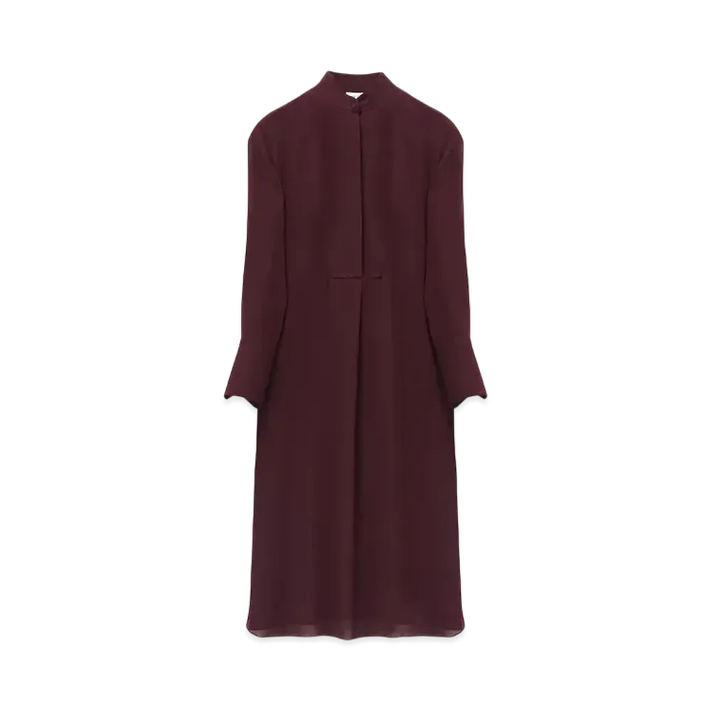 Alexander McQUEEN Georgette Shirt Dress "Bordeaux"