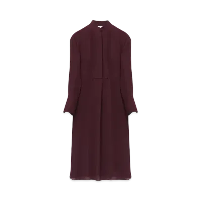 Alexander McQUEEN Georgette Shirt Dress "Bordeaux"