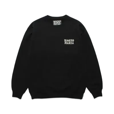 WACKO MARIA Heavy Weight Crew Neck Sweat Shirt "Black"