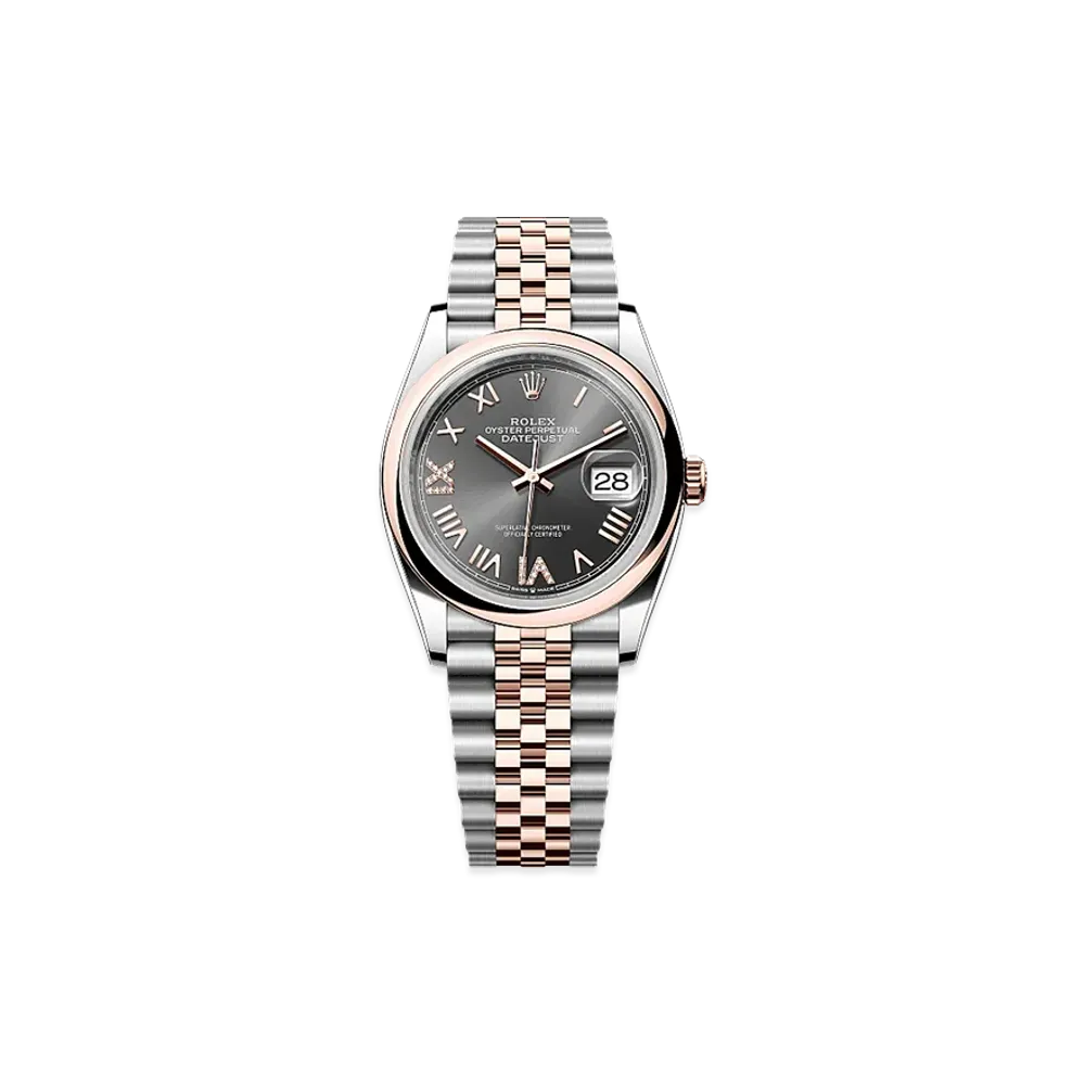 ROLEX Datejust 36 Oystersteel & Everose Gold "Slate"