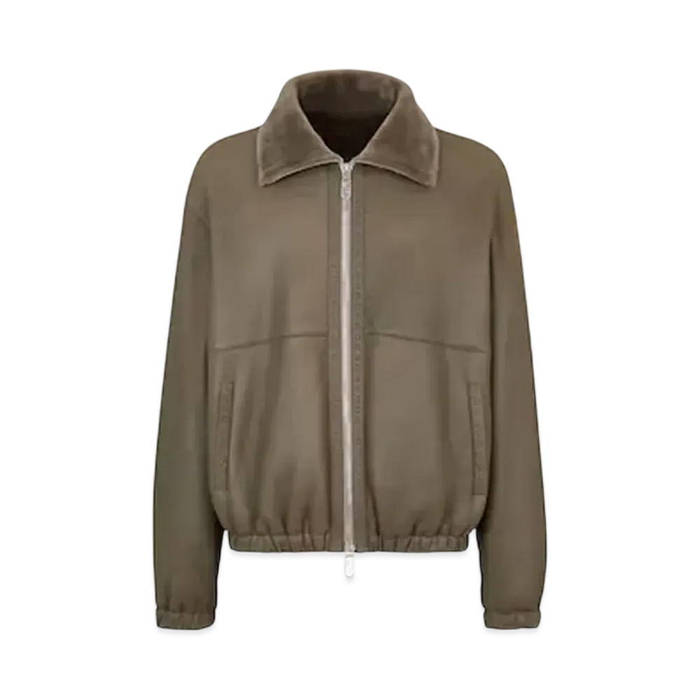 FENDI Men's Blouson Shearling "Gray"