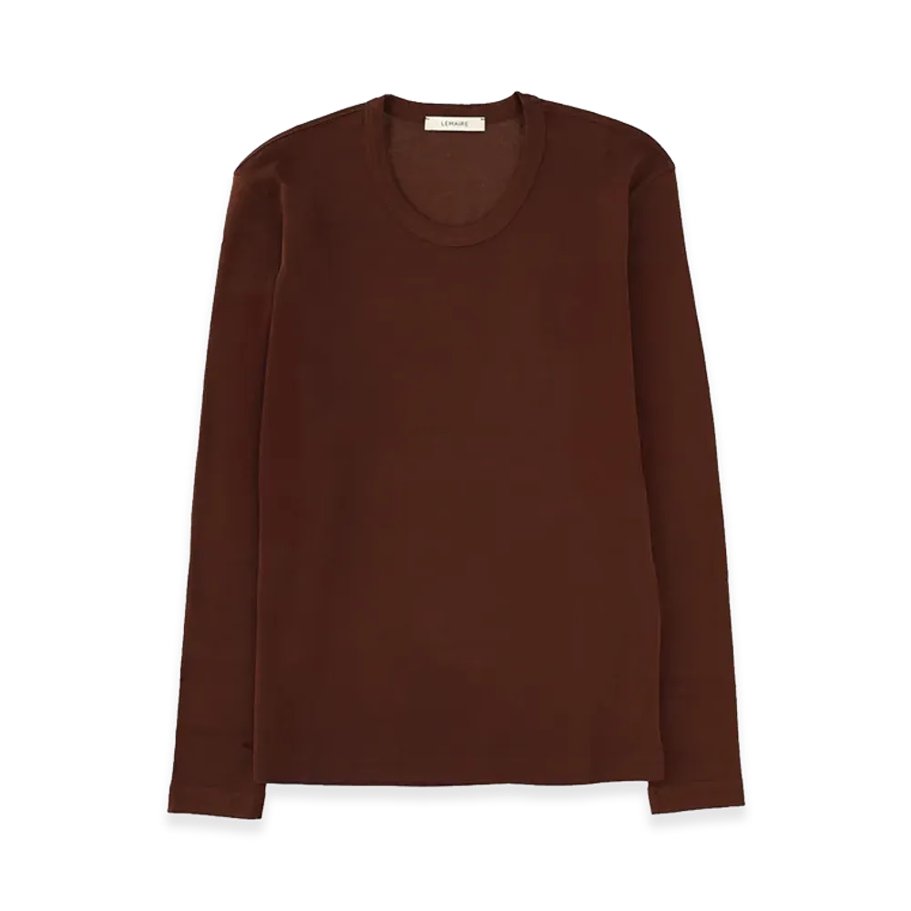 LEMAIRE Women's Cotton T-Shirt "Brown"