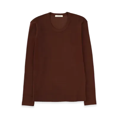 LEMAIRE Women's Cotton T-Shirt "Brown"