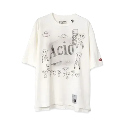 Maison MIHARA YASUHIRO Distressed Acid Printed T-shirt "White"