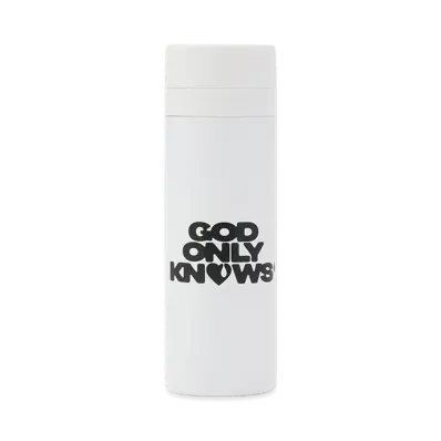 GOD ONLY KNOWS Logo Water Bottle "White"