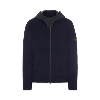 Stone Island 531A3 LAMBSWOOL WITH NASLAN HOOD "Blue"