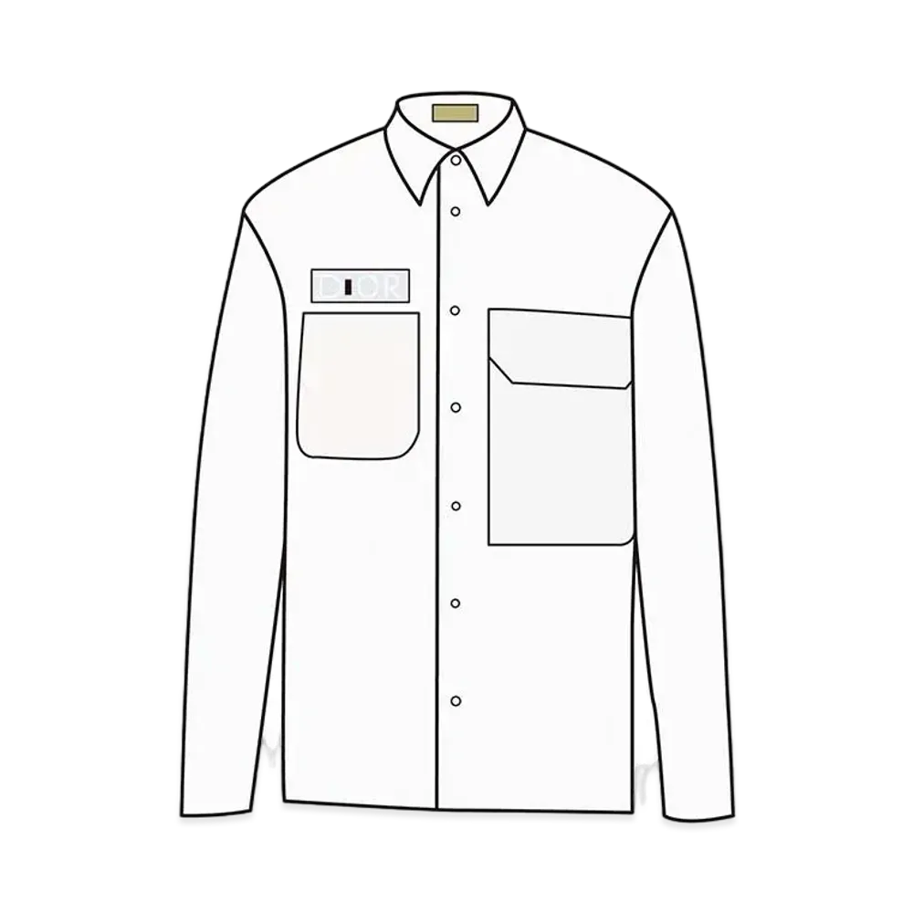 Dior x Sacai Overshirt Cotton Faille "White"