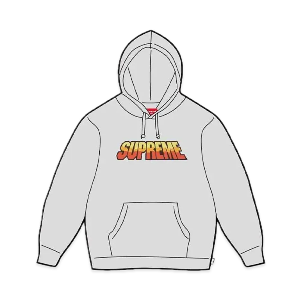 Supreme Gradient Hooded Sweatshirt "Heather Grey"